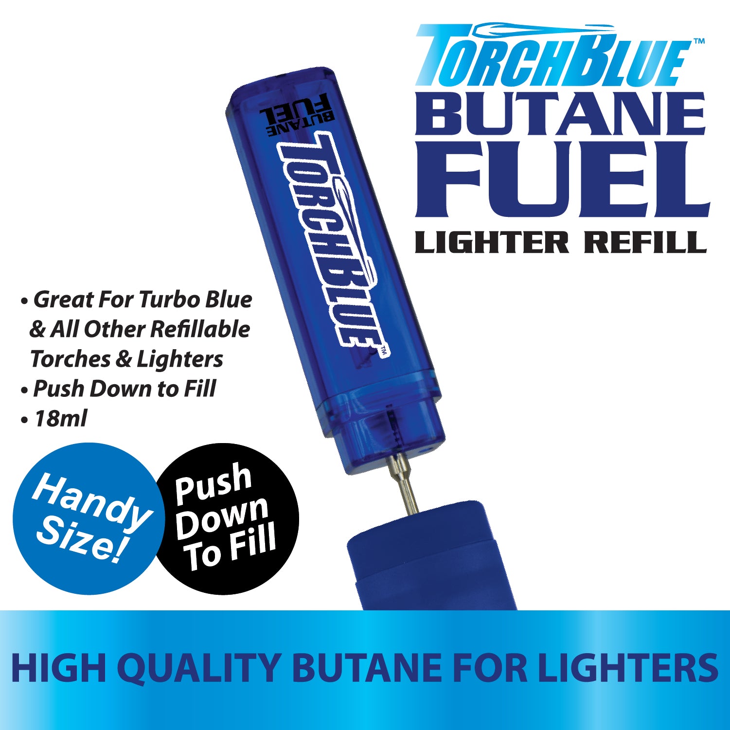 Torch Blue High Quality Butane Lighter 18 mL Refill