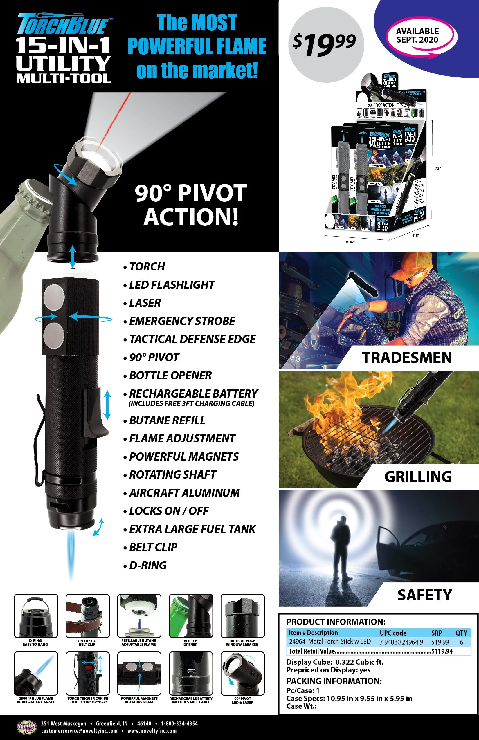 TORCH BLUE METAL TORCH & MULTI-TOOL