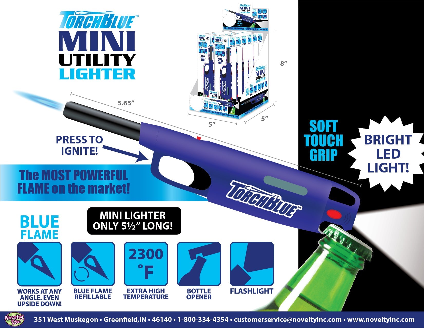 TORCH BLUE MINI UTILITY LIGHTER