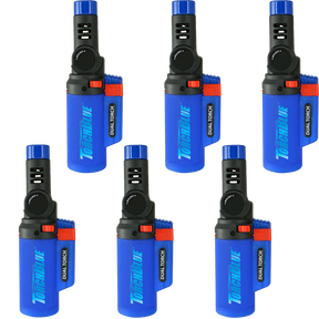 Torch Blue Adjustable Pivot Head Refillable Dual Tank Torch Lighter