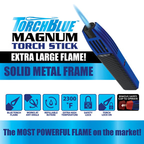 TORCH BLUE ZINC VERTICAL STICK TORCH