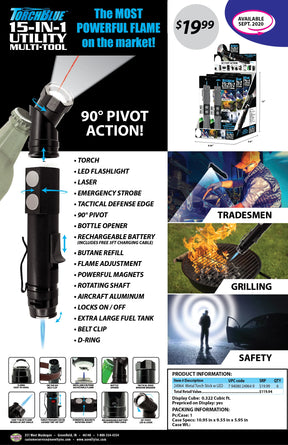 TORCH BLUE METAL TORCH & MULTI-TOOL